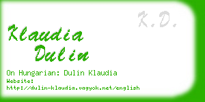 klaudia dulin business card